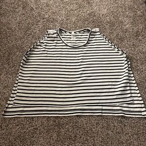 We The Free Black & White Striped Tank Top